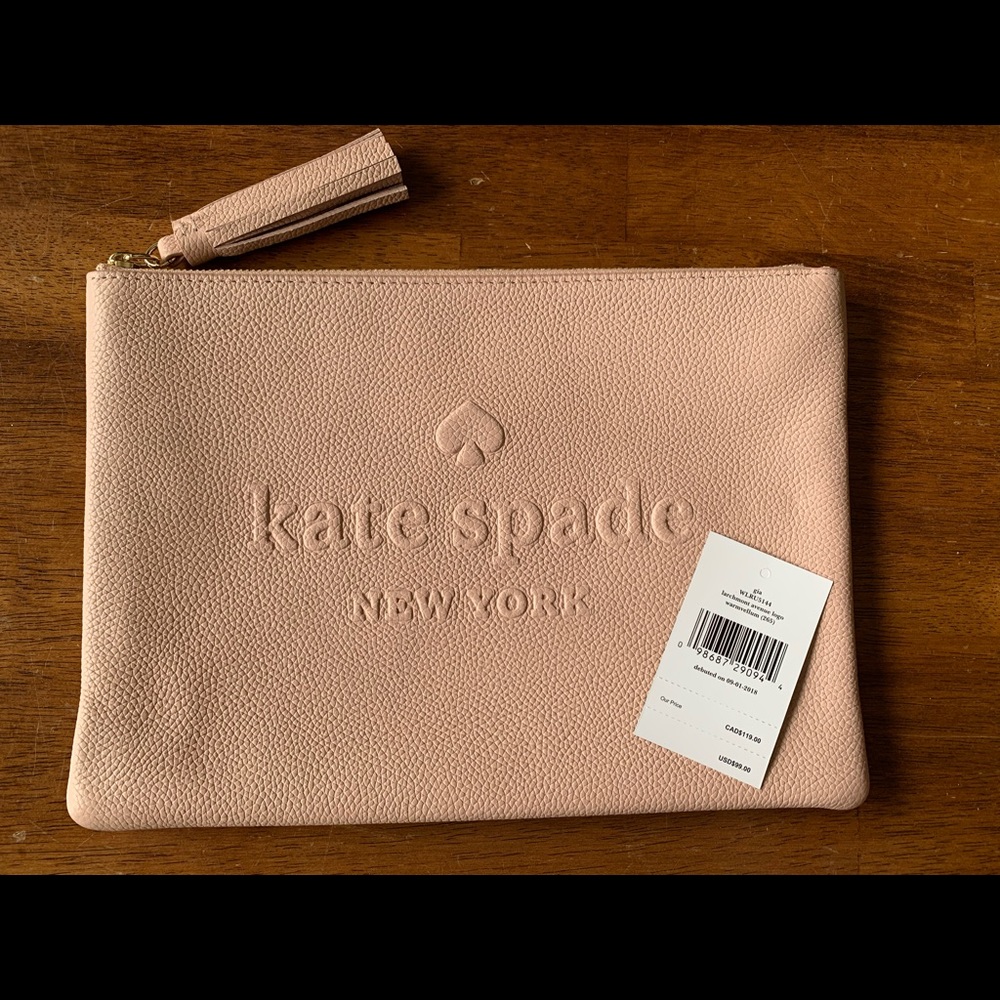 NWT Kate Spade Gia Larchmont Avenue Logo Clutch